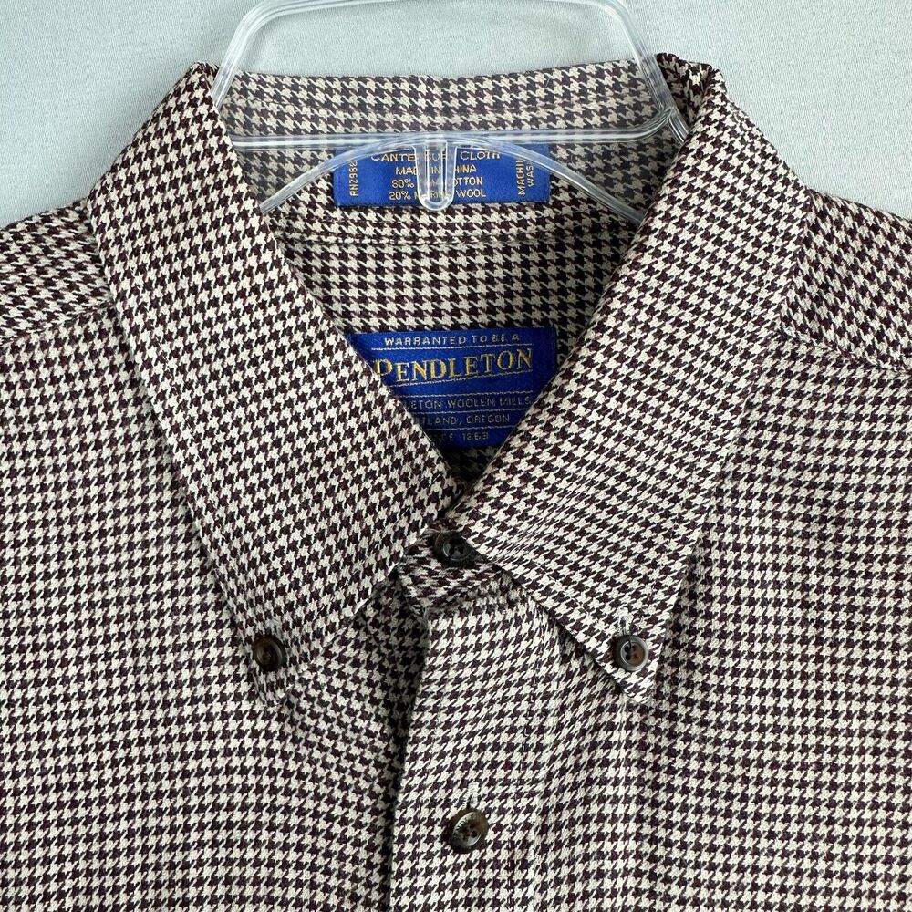 Pendleton Brown Checkered Casual Button Down Shirt - image 3